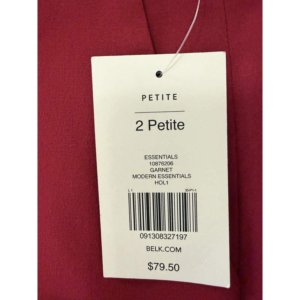 The Limited Slim Ankle Pants Red Office Career Dressy Classic Business 2 Petite - Picture 8 of 16
